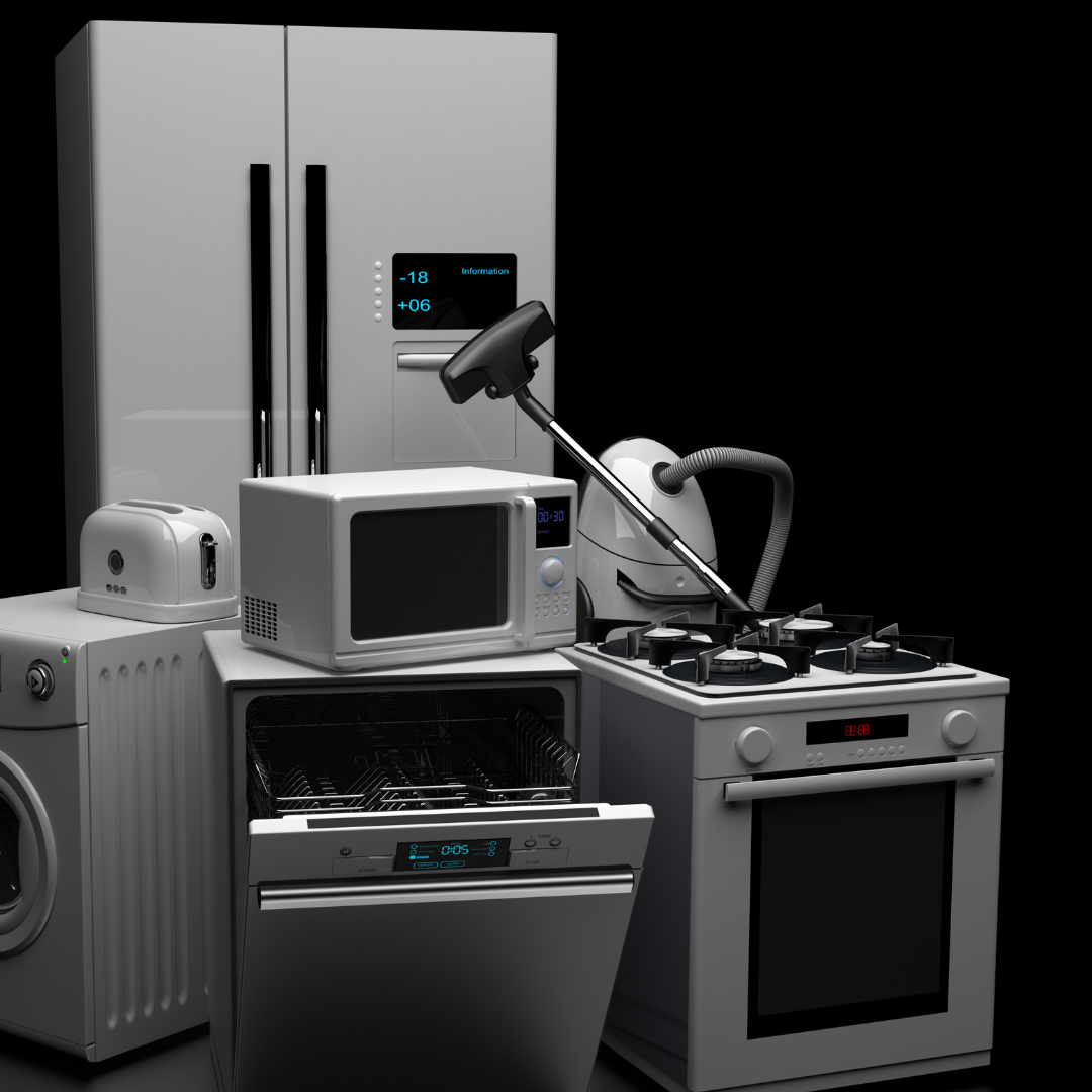 black and white home appliances mega sale instagram post